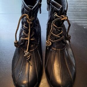 Steve Madden Black Rain Boots Size 7
